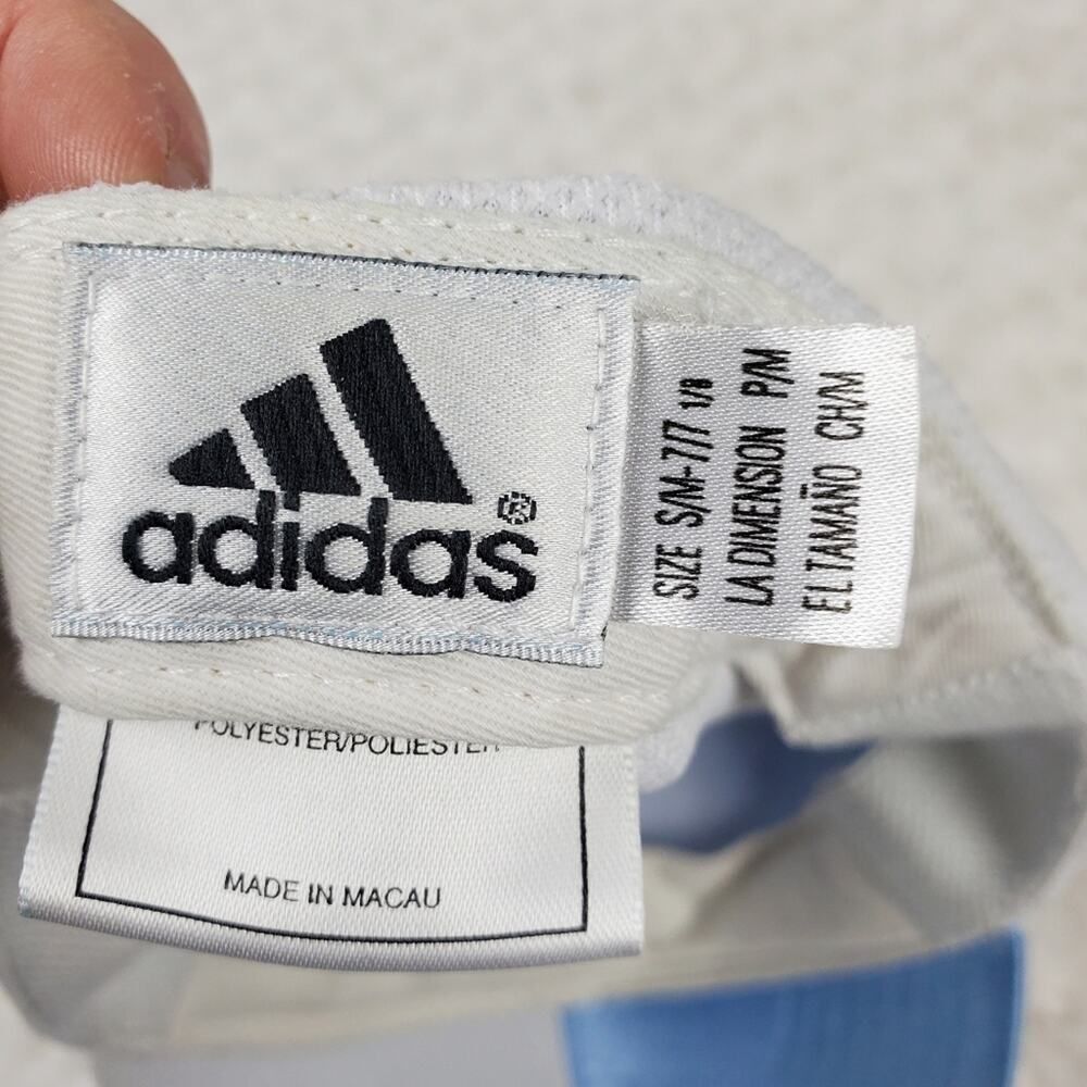 Adidas Fitted Colorblock Cap Blue White Size Small - Picture 3 of 9